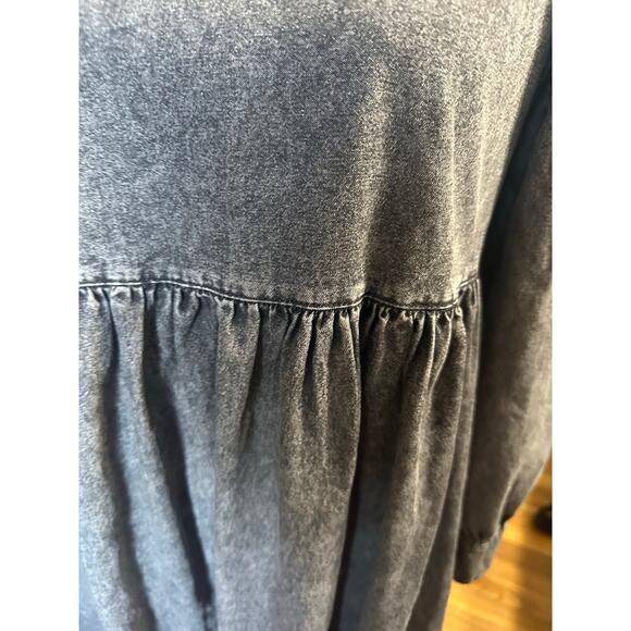 Idem Ditto Black Denim Tiered Dress – Edgy & Effortlessly Chic - Picture 3 of 8